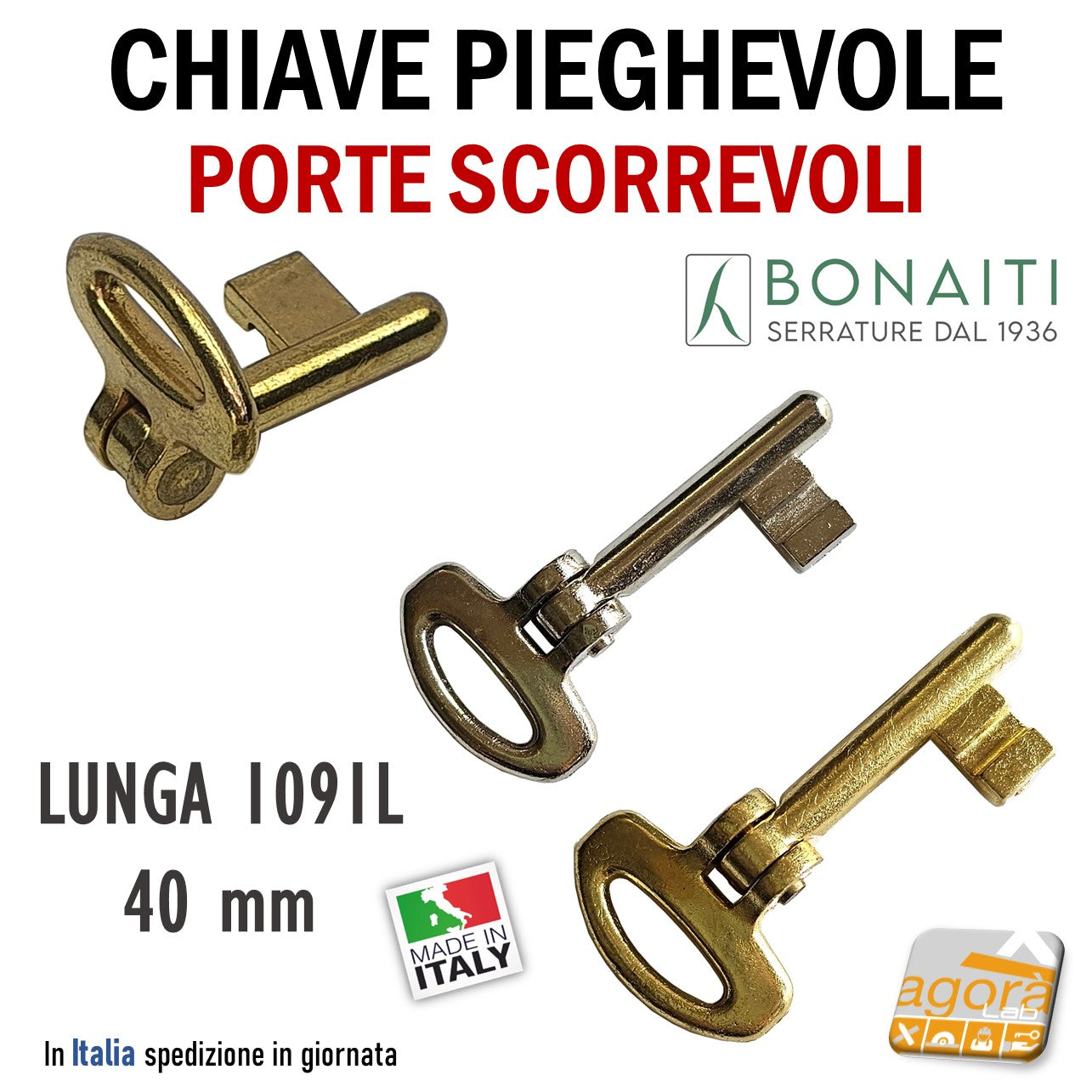 CHIAVE PORTA INTERNA FC990 PASSEPARTOUT IN FORGIATO RUGGINE