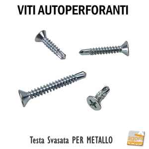 viti autoperforanti vite x ferro autoperforante testa svasata zincata originale