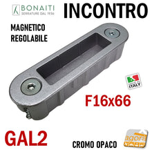 Carica l&#39;immagine nel visualizzatore di Gallery, Riscontro Gaccia Bonaiti GAL2 Magnetica mm 66x16 Contropiastra per Serrature FIVE SMART FORTY NG FRANCE frontale 16x66mm 4GAL200095
