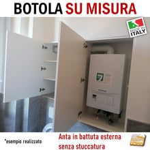 Load image into Gallery viewer, Botola su misura bagno cucina caldaia push anta senza maniglia verniciabile misure personalizzate sportelli ispezionabili
