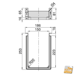 SALVA SIFONE PER CASSETTO RETTANGOLARE CARTER ASOLATO INTERNO cover per cassetti