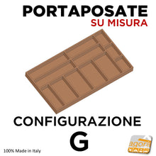 Carica l&#39;immagine nel visualizzatore di Gallery, Portaposate su misura a misura disegno personalizzato dimensioni speciali costruito a progetto porta posate mestoli cucchiai vaschetta per cassetti cucina
