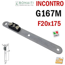 Carica l&#39;immagine nel visualizzatore di Gallery, CONTROPIASTRA RISCONTRO 
INCONTRO GACCIA BONAITI Modello G167M PER SERRATURE BONAITI MAGNETICHE FRANCE F80 F85 MAGNETICA 20x175mm
