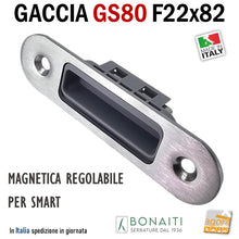 Load image into Gallery viewer, 4GS8000485 Riscontro Gaccia Bonaiti GS80 Magnetica Contropiastra per Serrature SMART Regolabile Cromo Satinata
