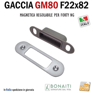 4GM8000495 Riscontro Gaccia Bonaiti GM80 Magnetica Contropiastra per Serrature FORTY NG Regolabile