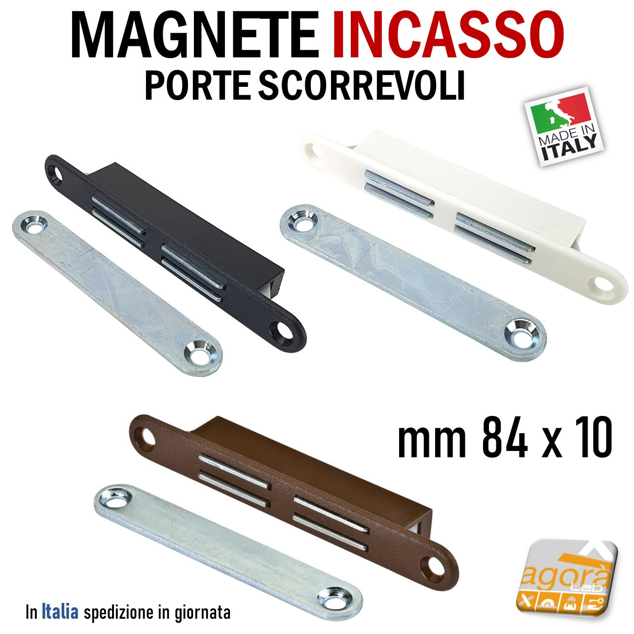 Magnete per Porta 11 x 12 x 12 mm anta singola per mobile con