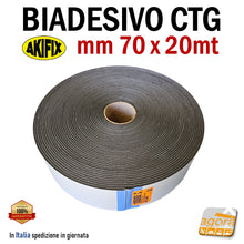 Load image into Gallery viewer, Nastro Biadesivo per cartongesso 70mm x 20 metri rotolo 7cm 20mt professionale ctg biadesivizzato alta qualità
