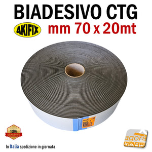 Nastro Biadesivo per cartongesso 70mm x 20 metri rotolo 7cm 20mt professionale ctg biadesivizzato alta qualità