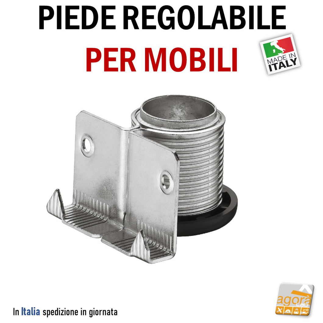 PIEDE LIVELLATORE REGOLABILE PER MOBILI CAMAR 300Z2 FISSAGGIO SPALLA ARMADIO 4-50pz