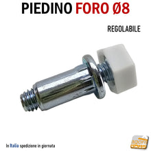 Carica l&#39;immagine nel visualizzatore di Gallery, PIEDINO LIVELLATORE PIEDE REGOLABILE PER MOBILI PIEDI ARREDAMENTO FORO 8 MM PIEDE ACCIAIO ZINCATO 50pz PIEDINI INCASSO CON BUSSOLA PER MOBILE PIATTELLO ESAGONALE BIANCO PIEDI PER PANNELLI
