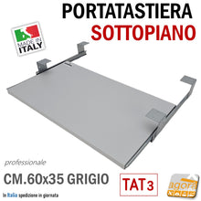 Carica l&#39;immagine nel visualizzatore di Gallery, under-desktop keyboard and mouse holder under-desktop keyboard and mouse computer home office company warehouses professional grey pull-out stand
