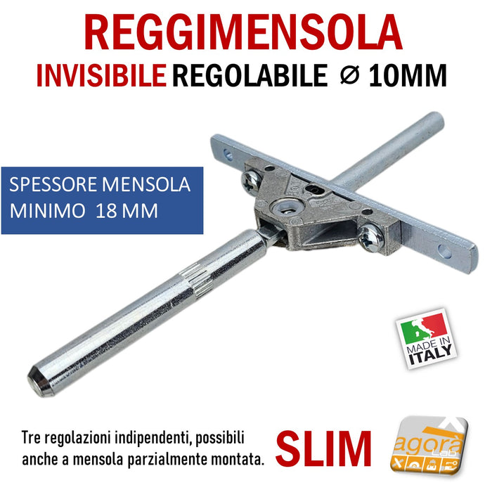 reggimensola a scomparsa per ripiani in legno sospesi mensole in legno sottili triade slim incassato invisibile