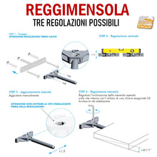 Carica l&#39;immagine nel visualizzatore di Gallery, Reggimensola metallico regolabile per mensola a scomparsa invisibile per muro parete casa ufficio ripiani legno muratura istruzioni montaggio 
