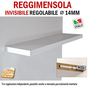 ADJUSTABLE CONCEALED SHELF BRACKET FOR SHELVES SP MIN 40MM MAXI SUPPORT BRACKET FOR INVISIBLE SHELVES