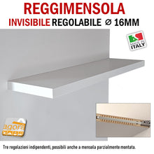 Carica l&#39;immagine nel visualizzatore di Gallery, REGGIMENSOLA A SCOMPARSA REGOLABILE PER MENSOLE SP MIN 50MM MAXI XXL STAFFA SUPPORTO PER RIPIANI INVISIBILI
