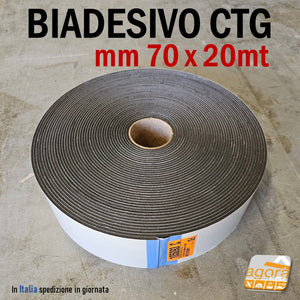 Nastro Biadesivo per cartongesso 70mm x 20 metri rotolo 7cm 20mt professionale ctg biadesivizzato spedizione veloce