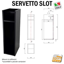 Carica l&#39;immagine nel visualizzatore di Gallery, Servetto divisorio per slot machines VLT stretto alto con piano posacenere gancio appendiborsa nero stretto table slot tavolino servizio per casinò sala fumatori professionale pronta consegna
