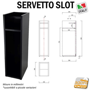 Servetto divisorio per slot machines VLT stretto alto con piano posacenere gancio appendiborsa nero stretto table slot tavolino servizio per casinò sala fumatori professionale pronta consegna