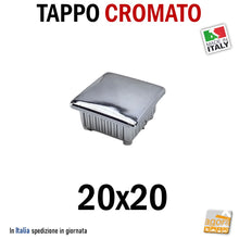 Carica l&#39;immagine nel visualizzatore di Gallery, TAPPI cromati TAPPO CROMATO copritesta bombato copri testa 20x20x1.5mm in ABS PUNTALE cm 2x2 mm 20x20 bello per rifinire le parti a vista tbq 1.5mm
