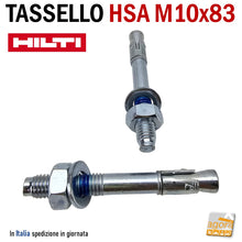 Load image into Gallery viewer, TASSELLO ANCORANTE ALTE PRESTAZIONI CERTIFICATO IN ACCIAIO CON BARRA FILETTATA E DADO TE HILTI HSA tasselli a battere metallici M10x83 7613023666516 strutturali
