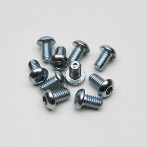 500Pcs SCREWS SCREW TCBEI M 6x10 WHITE GALVANIZED CYLINDRICAL HEAD ALLEN MA6