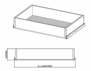 KIT CASSETTO ARMADIO SU MISURA X MOBILE - BOX DIMENSIONI E COLORE A SCELTA scheda