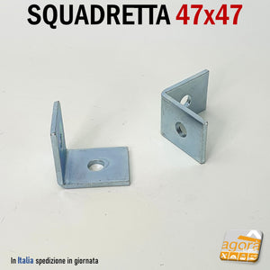 Giunzioni ad angolo LASTRINA PIEGATA ANGOLARE STAFFA FORATA SQUADRETTA SQUADRA FISSAGGI 6MM