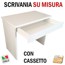 Load image into Gallery viewer, SCRIVANIA SU MISURA CON CASSETTO DIMENSIONI A SCELTA PERSONALIZZATA SCRITTOIO
