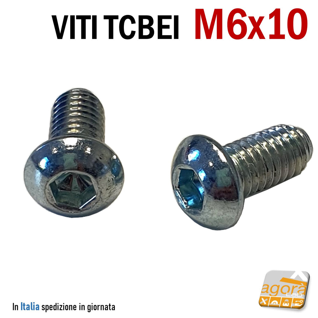 Produttore Viti Acciaio Filetto metrico testa bombata tcbei M6x10mm screws