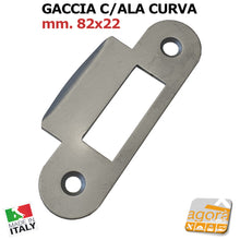 Carica l&#39;immagine nel visualizzatore di Gallery, Riscontro Gaccia Cromo Opaco G507 Bonaiti 82x22 con ALA CURVA x Serrature B-BITTER Meccaniche.
