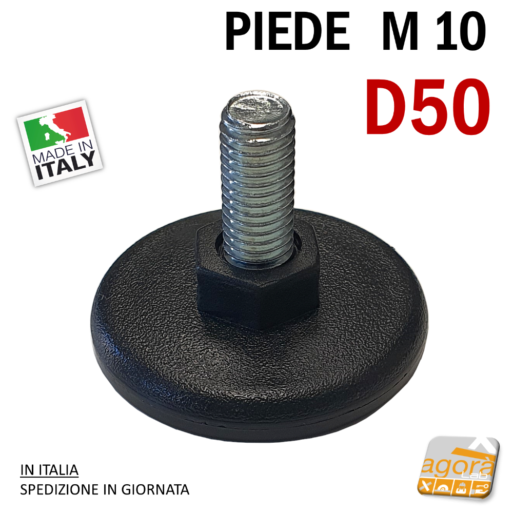 Piede Piedino Filettato Filetto M 10 mm –