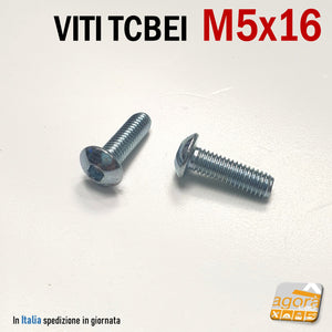 VITI TCBEI 5X16 ZINCATE A BRUGOLA ESAGONO INCASSATO FILETTO METRICO BULLONE